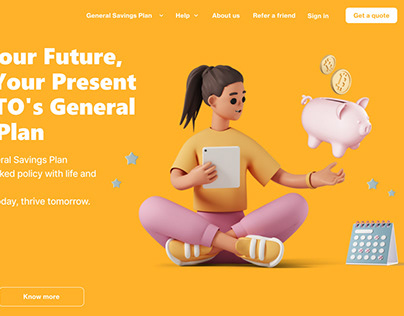 Website's Ui/Ux designed for General Savings Plan