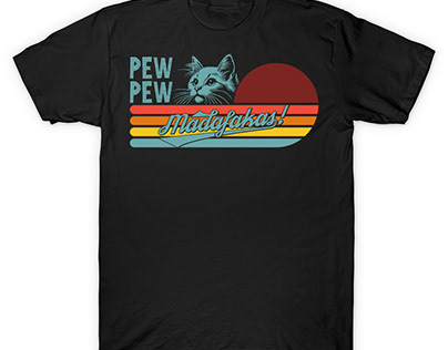 Pew Pew Madafakas Retro Style T Shirt