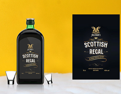 Premium Scotch Whisky Bottle Mockup