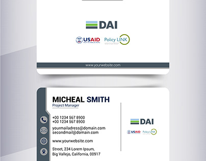Name Card Design for DAI Project Submission