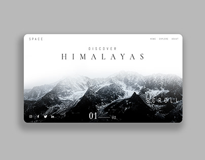 Journey to the Himalayas: Minimal UI Design