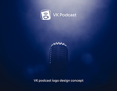 VK podcast logo design concept