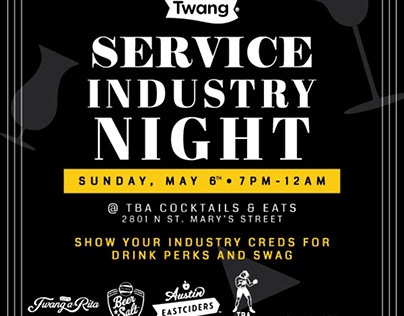 Service Industry Night Social Graphic