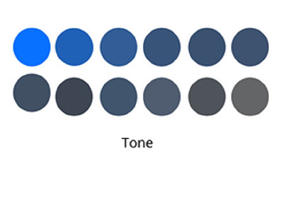 Tone(Color mixture with grey)