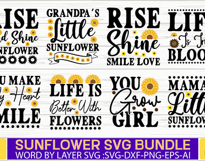 Sunflower SVG Bundle Vol. 3