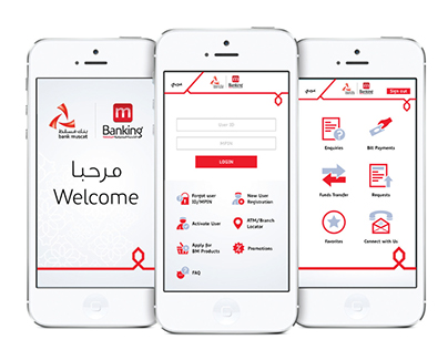 Mobile App Redesign for Bank Muscat