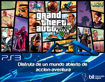 Publicidad de video juego GTA V