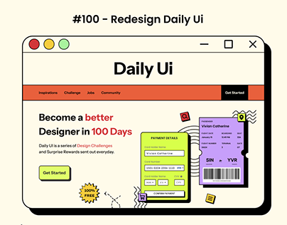 Daily Ui 100 - Redesign Daily Ui