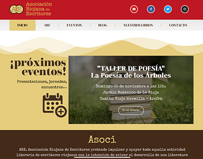Web Asociación Riojana de Escritores de La Rioja