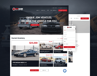 Revhard Motors Web & Dashboard Design