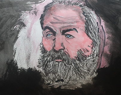 Walt Whitman Original Illustration
