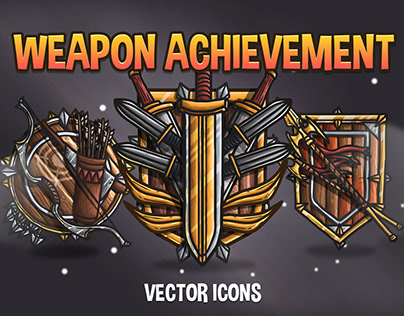 Weapon Achievement Vector RPG Icons