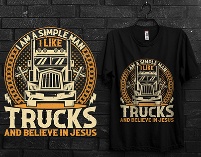 Unique and creative trucker t-shirt design vector