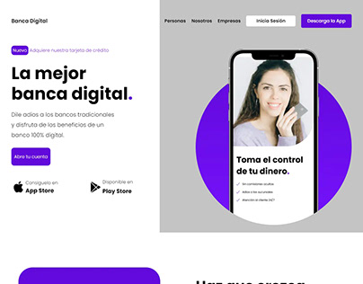 Banca Digital Web Page Design