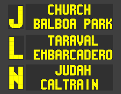 Muni Streetcar Display Font