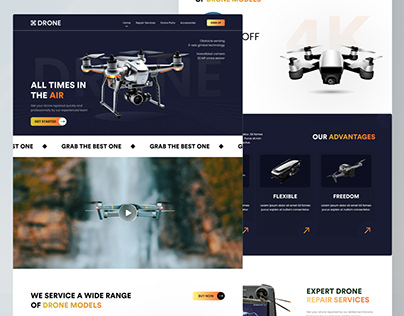 Drone website - landing page.