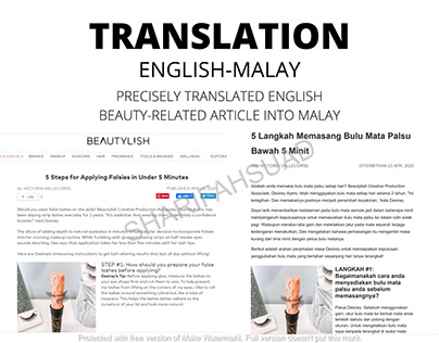 Malay paraphrase to english English to