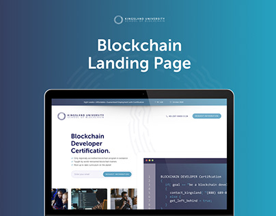 Blockchain Landing Page Redesign