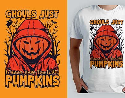 GHOULS JUST WANNA HAVE FUN WITH PUMPKINS_TSHIRT DESIGN