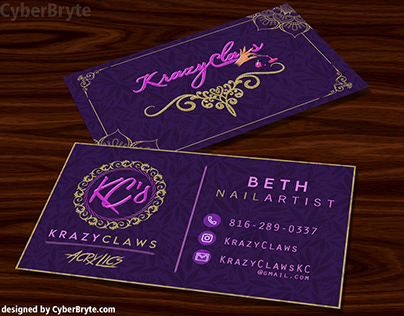 KrazyClaws' Business Card - Designed by CyberBryte.com