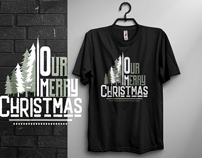 Our merry christmas T-shirt design.