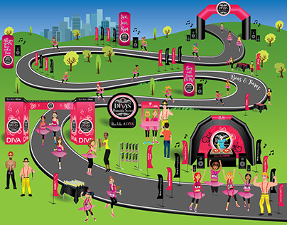 Divas Marathon Course Map 2017