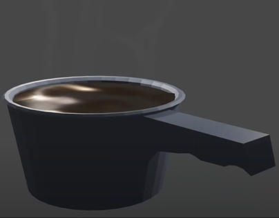 3D Coffee in a Dipper | Blender 3D Render Timelapse