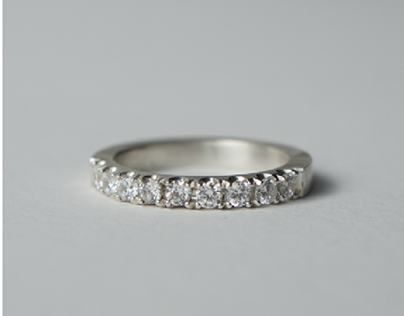 silver zirconia band ring