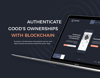 Blockchain app landing page