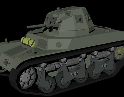 AMC 35 Tank Low Poly