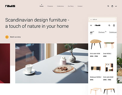 Radis Furniture E-Commerce Website