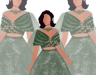 Crop top skirt #mehendi_outfit #olivegreen