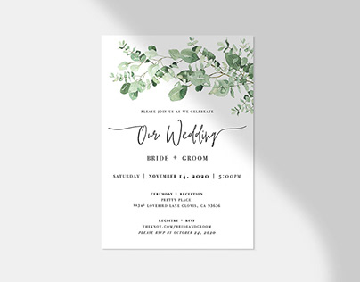Wedding Invitation | Leaves