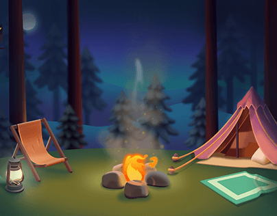 Fire Camp Illustration