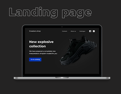 Landing page for sneaker shop | Online store