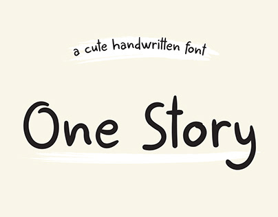 One Story Handwritten Font