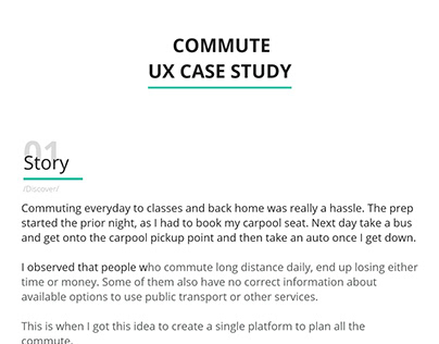 Commute - UX Case Study