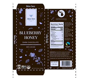 Blue Bee Chocolate Package Mechanicals
