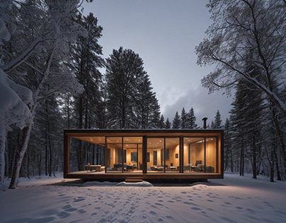 FOR SALE: Cabin House Design Concept in the Woods