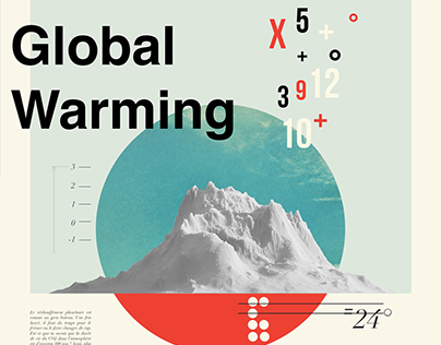 Vintage poster about global warming