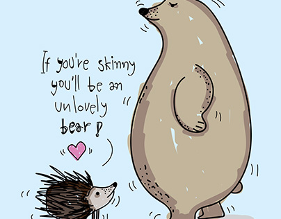 Hedgehog love bear