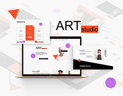 UI website design for an artist "Art studio"