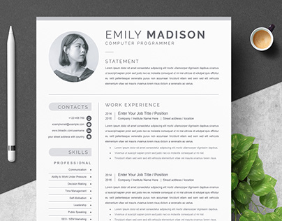 Resume Template for Word and Pages