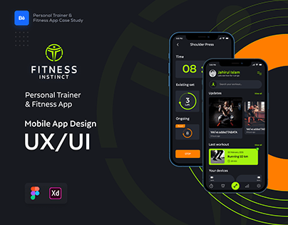 Personal Trainer & Fitness Mobile App UX/UI Case Study