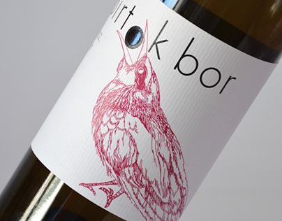 Birtok bor vine label design