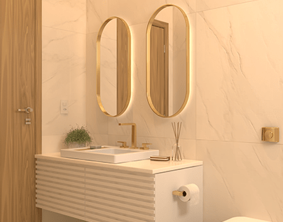 Banheiro Dourado