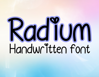 Radium | Handwritten font