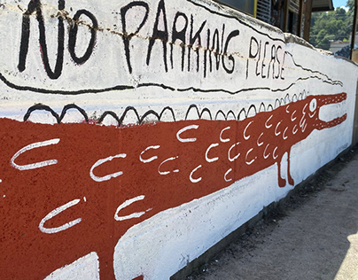 No parking monster Mural