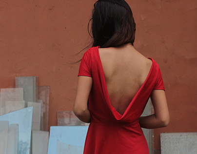 DRAPING - BACK COWL DRESS ( EVE AND THE APPLE)