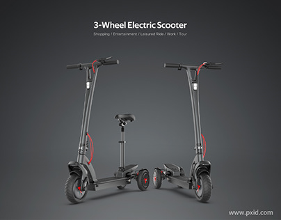 PXID 3-wheels electric scooter design